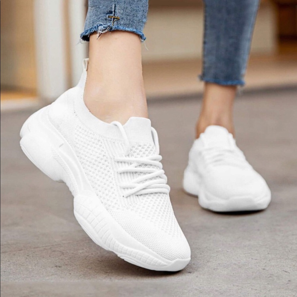 Lace-Up Front Mesh Sneakers